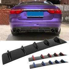 For Jaguar X250 Rear Diffuser 5Fins Bumper Lip Splitter Spoiler(Black&Blue&Red)