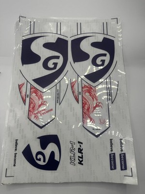SG Cricketschläger Aufkleber 3D Chrom Qualität [Sg Believe Klr 1}
