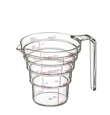 Yamazaki microwavable gradually measuring cup 200ML clear 2699