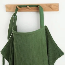 Blissful Diary Muslin Nursing Cover for Breastfeeding - Dark Green, Breathable