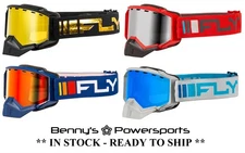 Fly Racing Zone Snow Goggles Dual Pane Anti-Fog Lens Snowmobile Ski Snowboard 