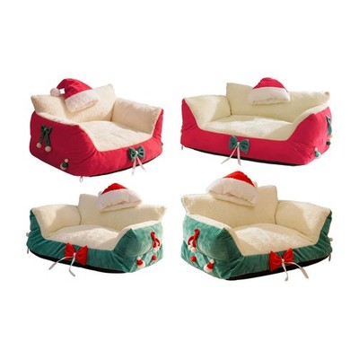 Katzencouch Weihnachtsgeschenk Warm Haustiercouch Bett für Katzen und kleine Hunde Indoor