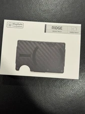 The Ridge MAGSAFE Wallet Carbon Fiber 3K RFID Blocking with Cash Strap 