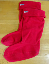 Hunter Original Tall Fleecy Welly Liners Red Size L (6-8)