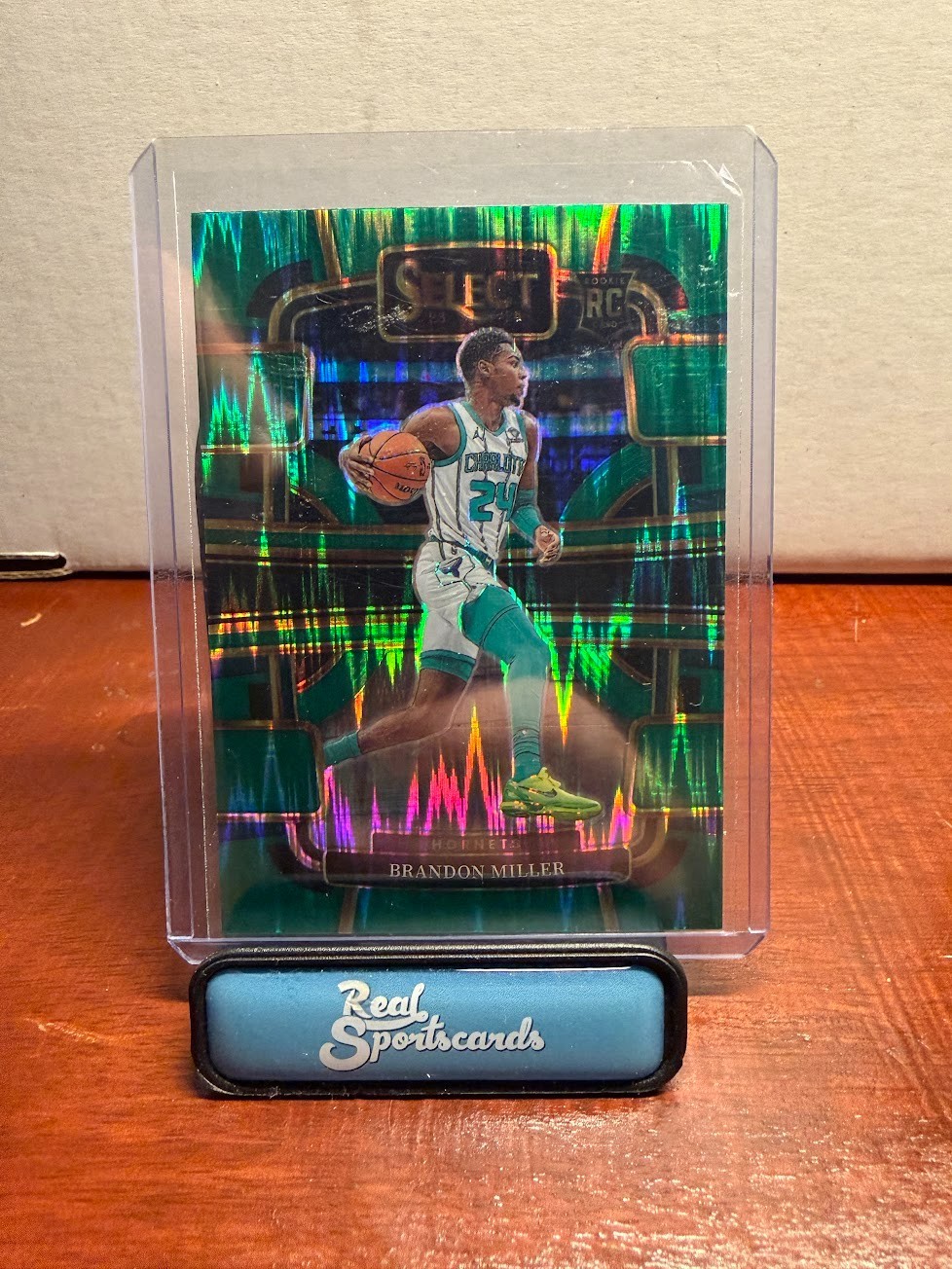 2023-24 Panini Select - Concourse Brandon Miller #80 Green Shock Prizm (RC)