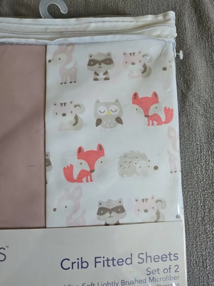 Головастики Baby Woodland существа стандарт кроватки лист 2 упаковки микрофибры новый - Изображение 4 из 4