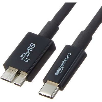 USB C auf Micro USB B Kabel USB 3.1 Gen 2 10 Gbit/s 0,9 m Festplatte Schwarz