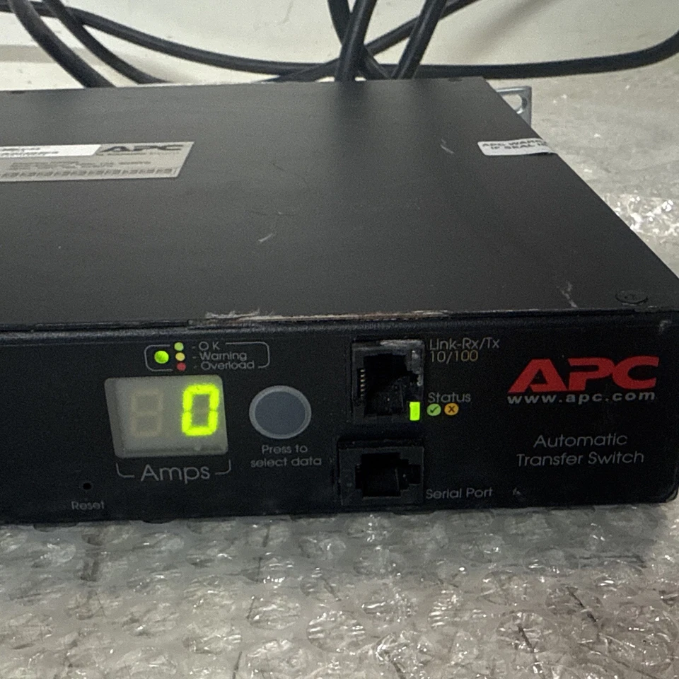 APC AP7750A Automatic Transfer Switch - Black (AP7750A) - Image 2 of 4