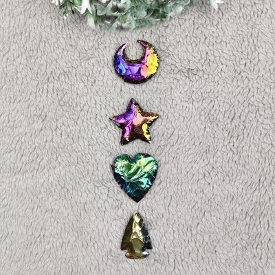 4pcs Titanium Gemstones, Healing Crystal Starter Kit, Beginner Crystal Set, Shop