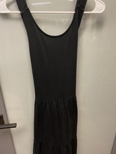 J. Crew Black Sleeveless Dress with Tiered Skirt and Cross Back Straps - Size XS