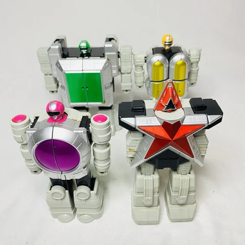 Vintage 1996 Bandai Power Rangers Zeo Deluxe DX Super Zeo Zord 4 Megazord Lot!