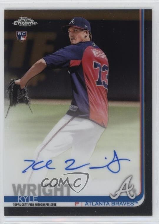 2019 Topps Chrome Rookie Auto Kyle Wright #RA-KW Auto RC 12i0