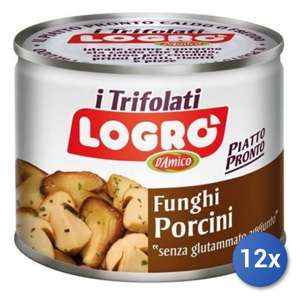 12X Multipack Logro Porcini Mushrooms Can 180 Gr