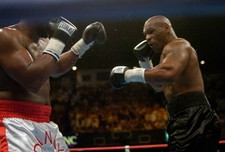 Danny Williams white trunks and Mike Tyson black trunks fights eac 2004 Photo 19