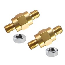 2 PCS Side Post Battery Terminal Bolt, 3/8"-16 Solid Brass Batteries Terminal