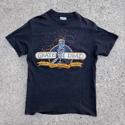 -85 Grateful Dead New Year's Eve San Francisco C 1980s vintage concert t-shirt, vintage, size M, single stitch, B+ condition
