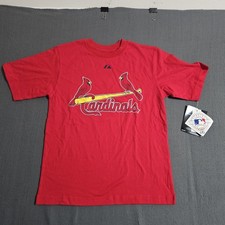 Majestic Youth 10/12 MLB St. Louis Cardinals Pujols Red Short Sleeve T-Shirt