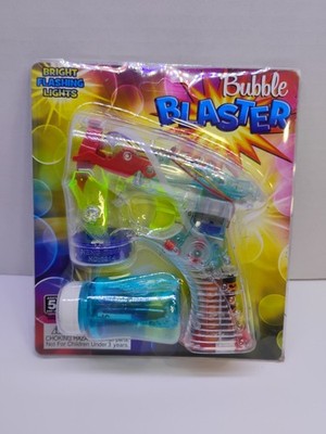 Transparent Light-Up Bubble Blaster LED Lights Great Party Favor Flashing Gun