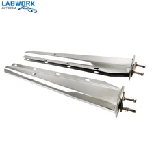 Chrome Straight Spring Loaded Mud Flap Hanger 2.5" Bolt Spacing 30" Length