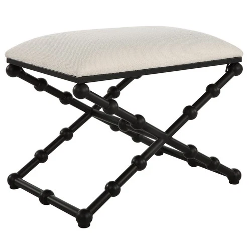 Uttermost 23782 Iron 24"W Iron Accent Stool - Black - Picture 4 of 6