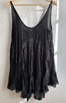 Free People Intimately Lace Slip Dress Black - Small | eBay