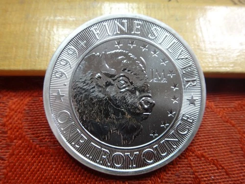 JM Bullion Bison One 1 Oz .999 Silver Bullion Round - No Reserve