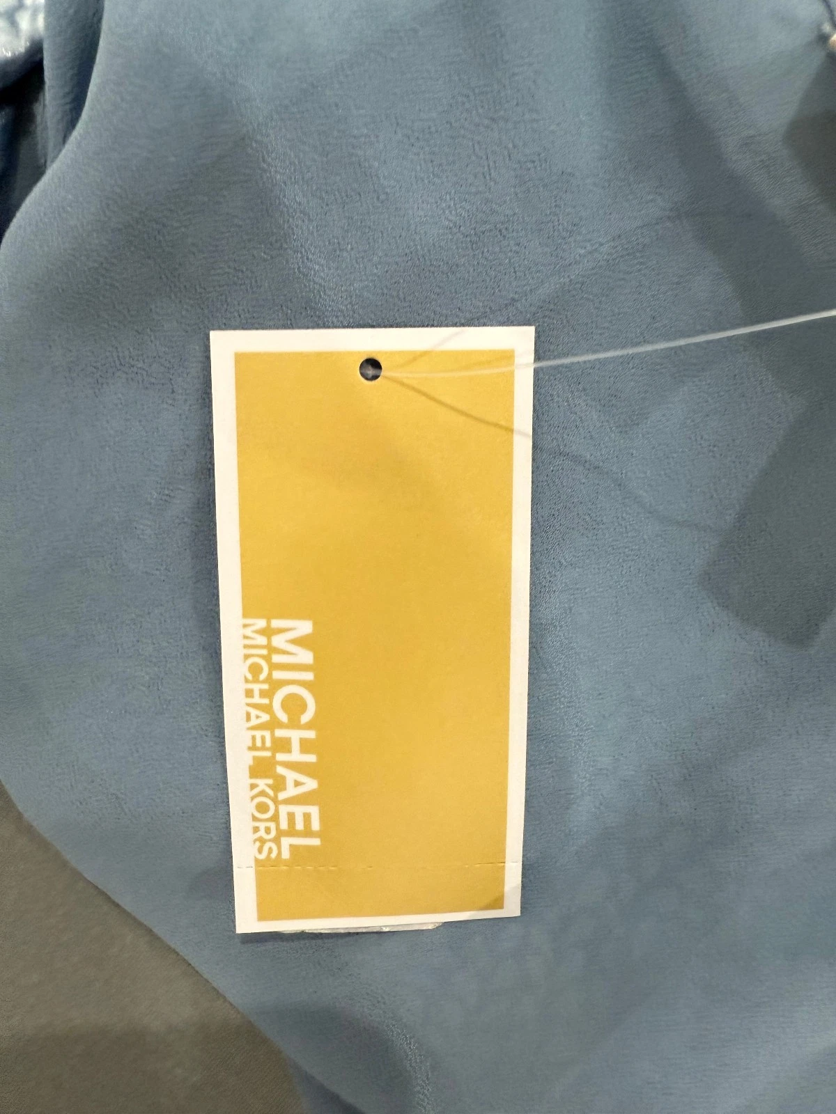 Mini abito donna Michael Kors petali iridescenti prezzo al dettaglio consigliato $ 175 senza maniche foderato catena