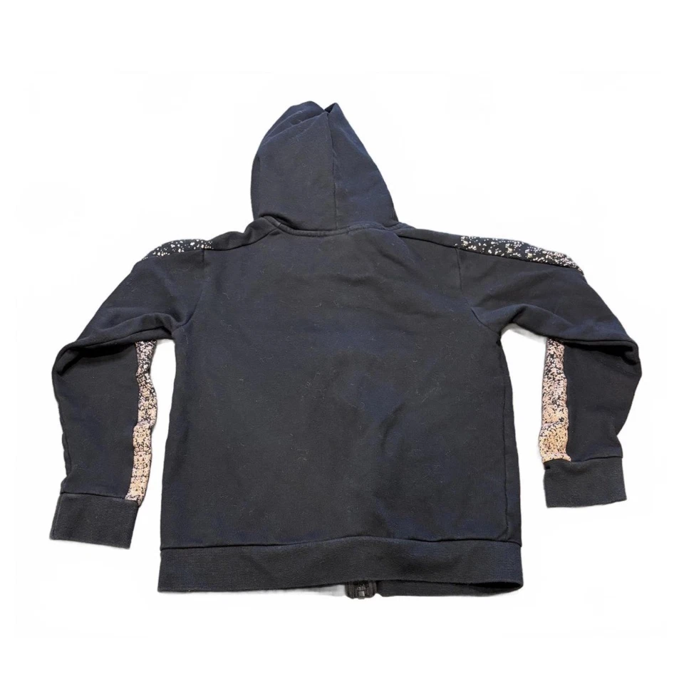 Sudadera con Capucha PUMA Kids XL (16) Cremallera Completa Negra Acentos Dorados Deportiva Atletismo Sudadera Foto 4 de 4