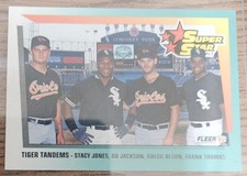 1992 Fleer #701 Tiger Tandems BO JACKSON, GREGG OLSON, FRANK THOMAS, Stacy Jones