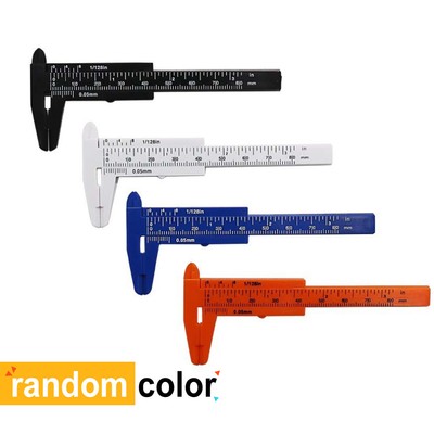1Pc Plastic Ruler Sliding 80mm Vernier Caliper Gauge Measure Tool Random Color