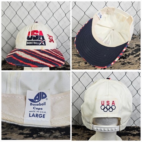 RARE Vintage USA Basketball Charles Barkley 34 Olympics Dream Team Snapback Cap