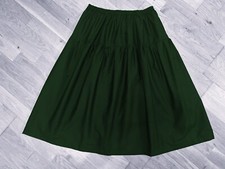 Bottle Green Cotton Petticoat Skirt Boho Victorian - Choose Length + Waist