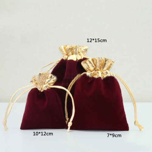 1PC Velvet Pouch Drawstring Bags Wedding Favours Gift Party Jewellery Packing AU - Picture 25 of 26