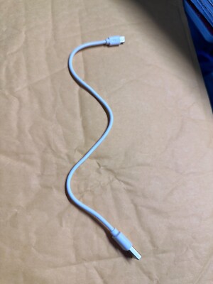 12'' Micro round USB Data Cable - white, for phones, cameras,gps,go-pro, etc