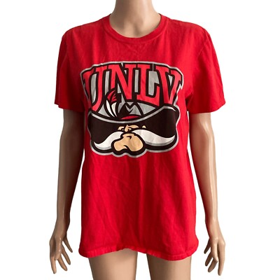UNLV Hey Reb Tshirt Mens Medium Red White Rebel Stem Academy Las Vegas