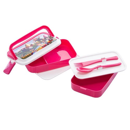 Fiambrera para niños Caja de sándwiches de plástico para bocadillos de comida Tiffin 2 capas - Imagen 35 de 44