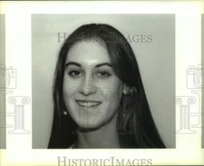 1995 Press Photo Close-up of St Scholastica basketball player Meg Norwood