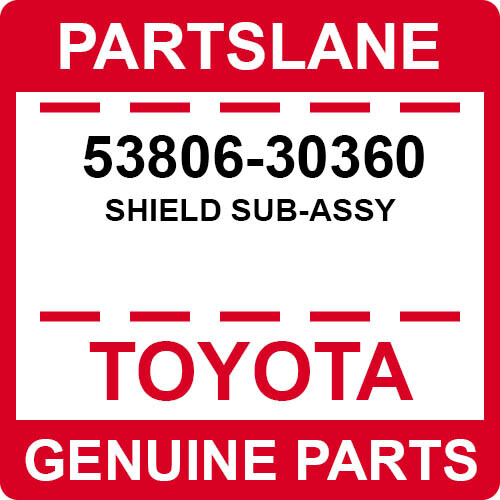 53806-30360 Toyota OEM Genuine SHIELD SUB-ASSY | eBay Australia
