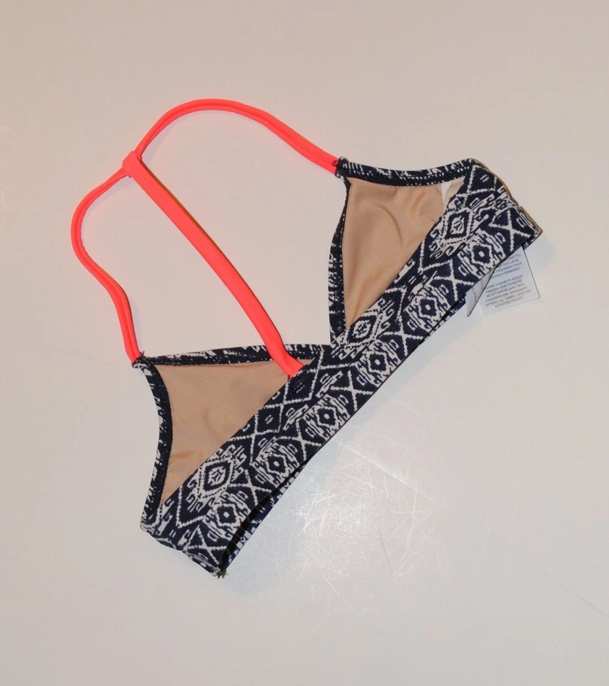Top de bikini para niñas Crewcuts * J Crew #B9429 azul Ikat 4/5 NUEVO Foto 3 de 3