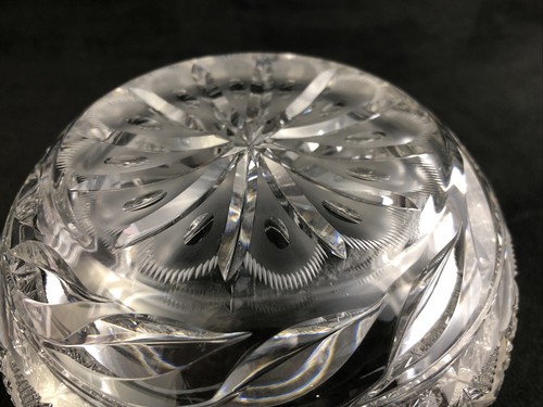 Pitkin & Brooks ABP Cut Glass DELMAR Pattern 4 3/4" Powder Jar (no lid) 1913 - Picture 9 of 12