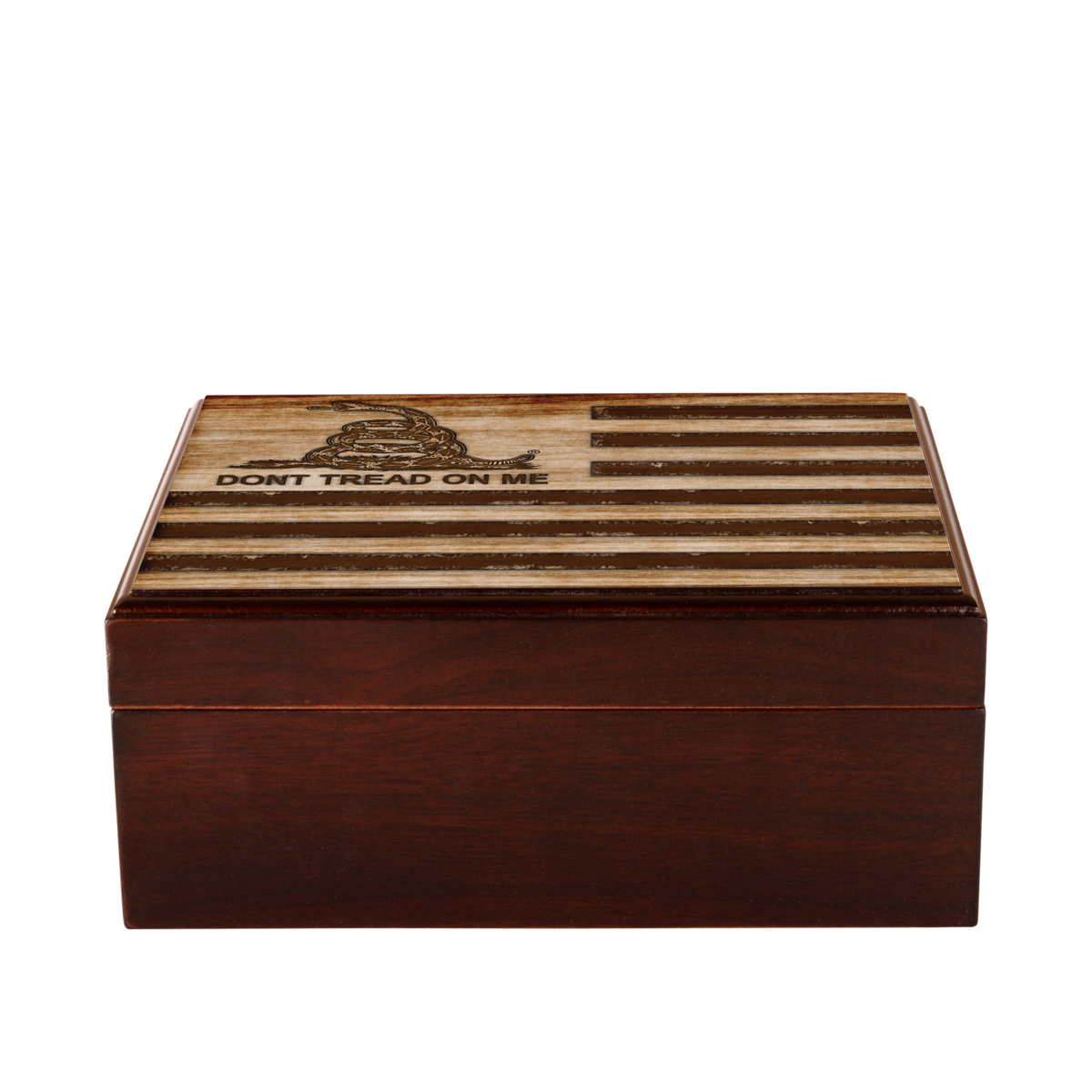 Humidor Supreme Capri, Don’t Tread On Me Design, Wooden Flag eBay