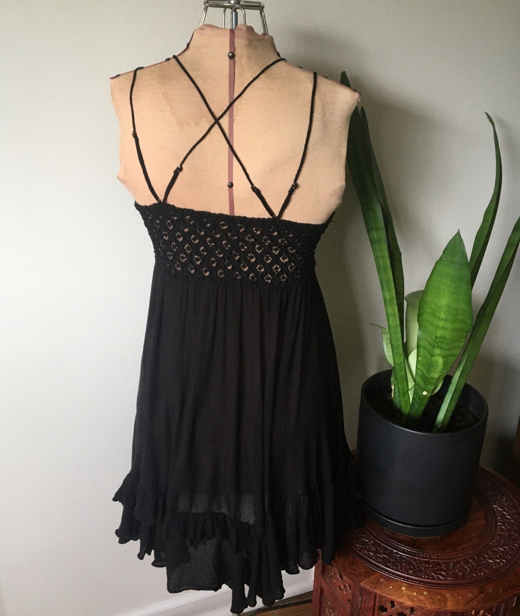 free people adella crochet dress Free People Junior' Adella Maxi Slip Dress