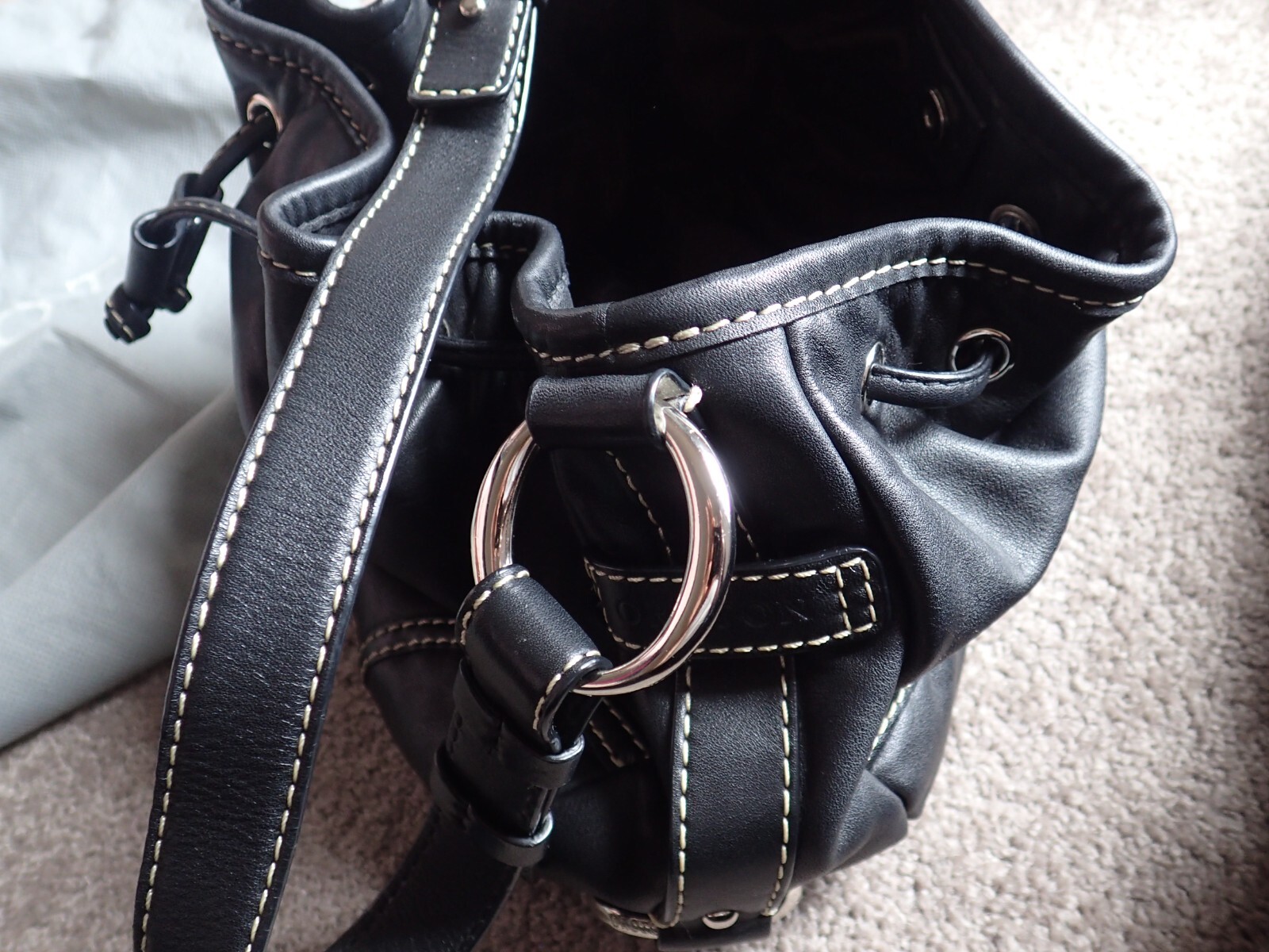 Oroton soft black leather bag eBay