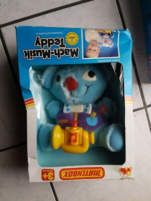 Matchbox  ''Mach Musik Teddy - (für Kinder ab 3 ) 1986  -noch  in original Karton