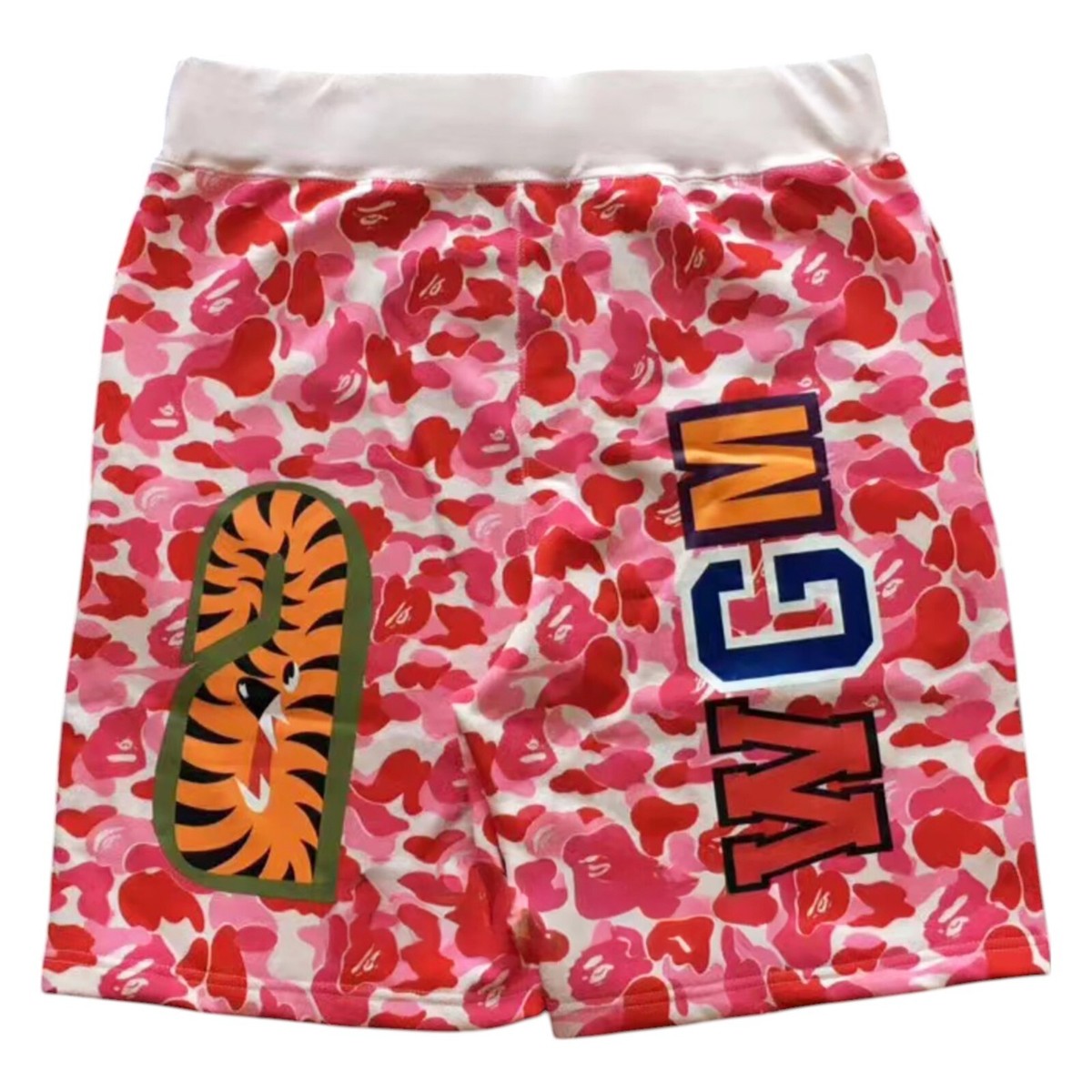 BAPE ABC Camo Shark Sweat Shorts Pink | A Bathing Ape | eBay