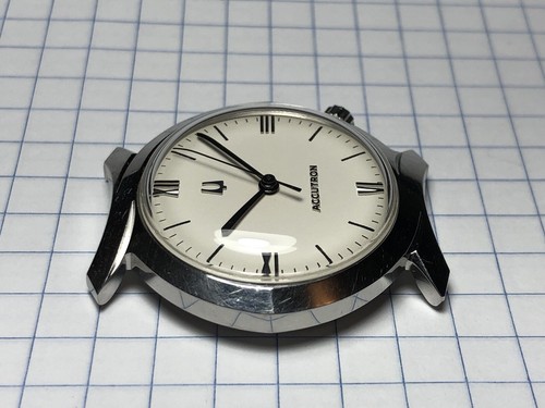 Vintage 1967 Bulova Accutron Bowtie 2180 Tuning Fork Roman White Dial Men Watch - Picture 12 of 21