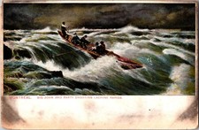Montreal Quebec Big John & Party Shooting Lachine Rapids Postcard QC
