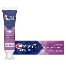 Crest 3D White Advanced Radiant Mint Teeth Whitening Toothpaste, 3.3 oz