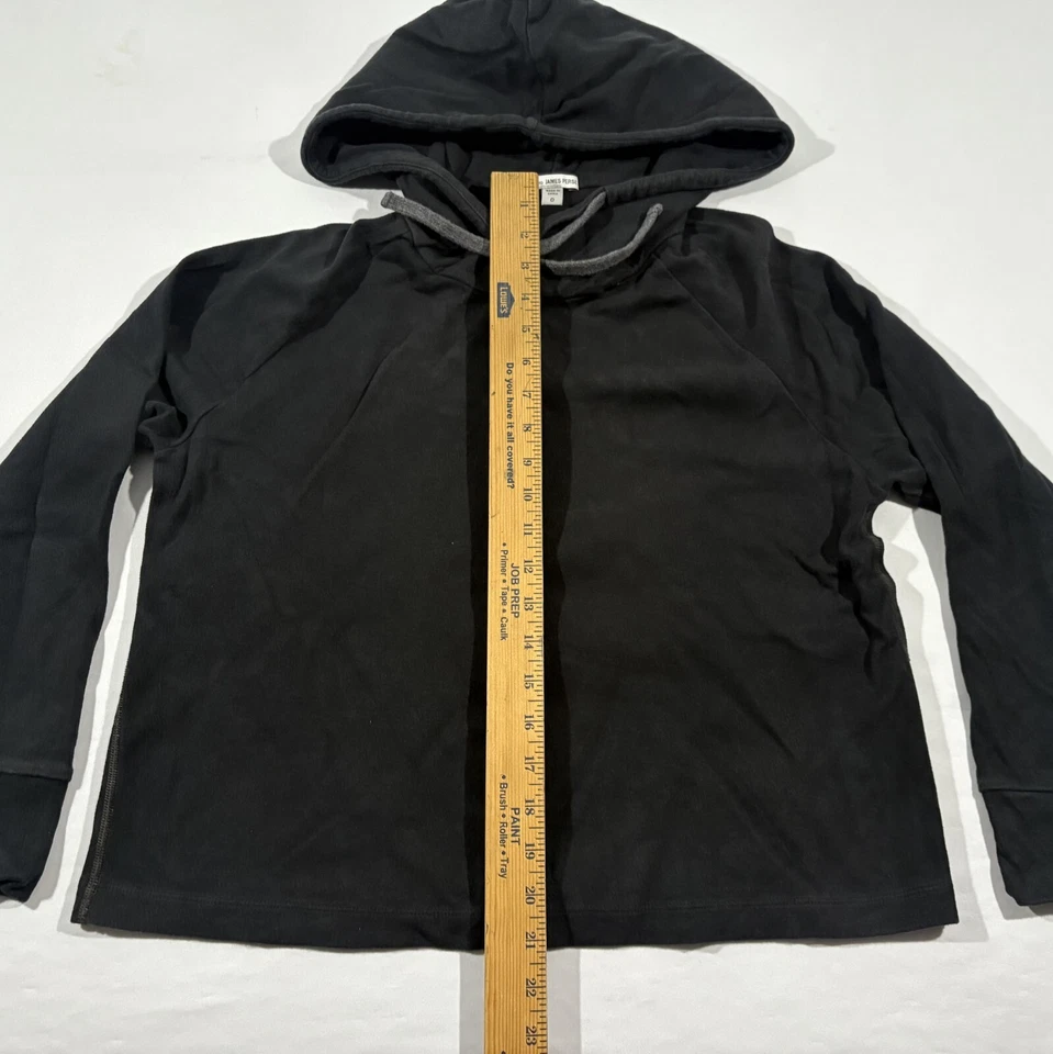 James Perse Mujer Negro Sudadera con Capucha Pullover Algodón Nylon Talla Grande 0 Foto 4 de 4