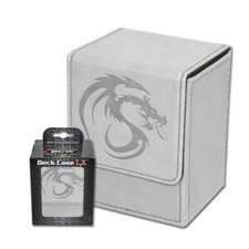 BCW White Deck Case LX Gaming Card Leatherette Magic the Gathering Storage Box